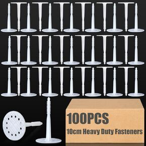 250 Pcs 10cm Heavy Duty Plastic Insulation Masonry Fasteners, Durable Anchors Fasteners for Fixing and Fastening Rigid Foam Insulation Board Panels in Saudi Arabia