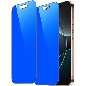 قطعتان من الزجاج المقوى للخصوصية لهاتف iPhone 13 / iPhone 13 Pro/iPhone 14 مقاس 6.1 بوصة واقي شاشة مضاد للأزرق ومضاد للتجسس باللون الأزرق in Kuwait