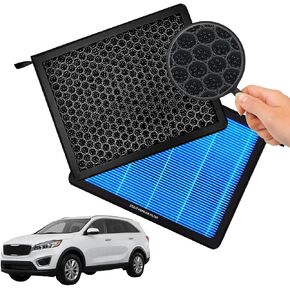 فلتر هواء المقصورة CF12436 يناسب 2019-2024 Subaru Ascent، 2018-2024 Crosstrek، 2017-2023 Impreza، 2020-2024 Legacy، 2020-2024 Outback، متين وقوي، كربون منشط منظم على شكل قرص العسل (عبوة واحدة) in Kuwait