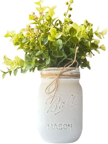 White Mason Jar Centerpieces for Tables, Mason Jar Centerpieces White, Pint Mason Jars For Centerpieces, Painted Mason Jars for Centerpieces, Small Mason Jars Pen Holder, White Mason Jar Decor in Kuwait