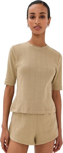 LE BOP Women's Ada Pointelle Tee in Saudi Arabia