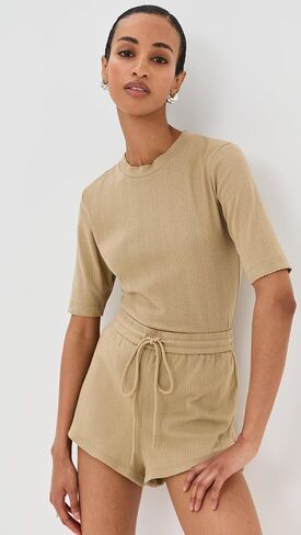 LE BOP Women's Ada Pointelle Tee in Saudi Arabia