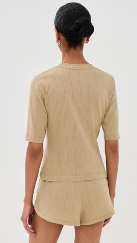 LE BOP Women's Ada Pointelle Tee in Saudi Arabia