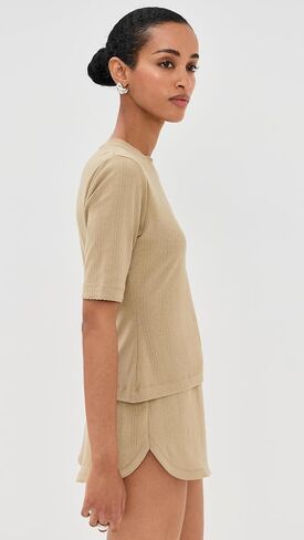 LE BOP Women's Ada Pointelle Tee in Saudi Arabia