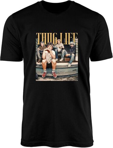 ابق قميصًا جرافيكًا ذهبيًا للنساء - Thug Life - تي شيرت مزيج قطني مريح - أعلى الأكمام القصيرة القياسية in Kuwait