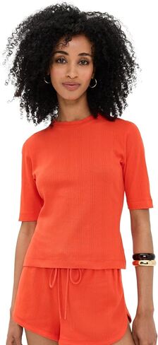 LE BOP Women's Ada Pointelle Tee in Saudi Arabia