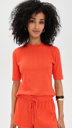 LE BOP Women's Ada Pointelle Tee in Saudi Arabia