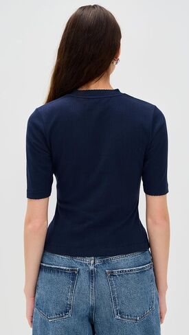 LE BOP Women's Ada Pointelle Tee in Saudi Arabia