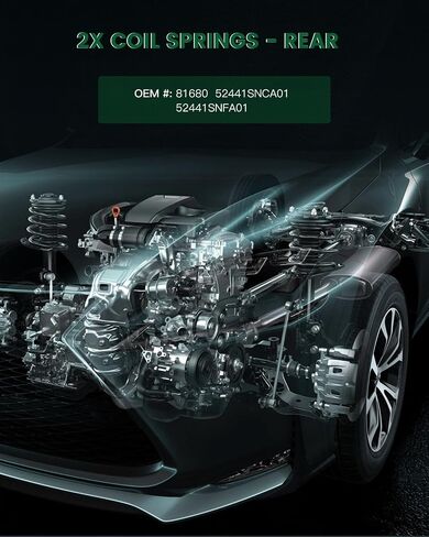 Scitoo 52441SNCA01 Coil Springs ، 2PCS COWSENSION COWN SPRINGS TEW متوافق مع 2006-2011 لهوندا من أجل CIVIC in Saudi Arabia