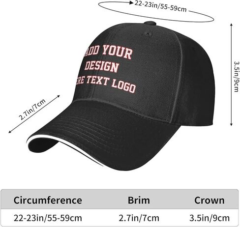 Custom Baseball Cap Design Your Own Hats Custom Hats Logo Personalized Baseball Cap Black in Kuwait