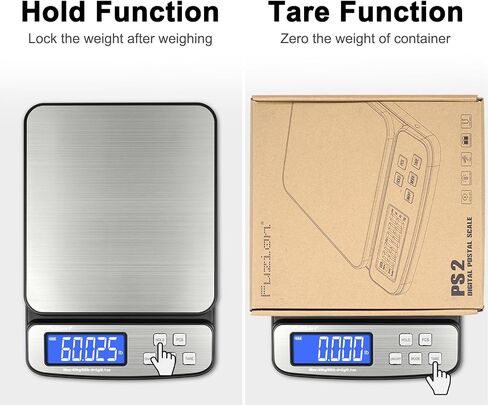 Fuzion Digital Postal Scale - 88lb x 0.1oz, 5 Units, Hold/Tare/PCS Counting, Easy Calibration, Large LCD, Scale for Packages, All-in-1 Shipping Scale in Kuwait
