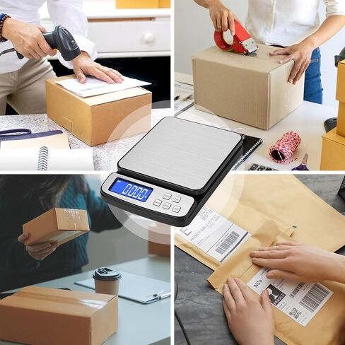 Fuzion Digital Postal Scale - 88lb x 0.1oz, 5 Units, Hold/Tare/PCS Counting, Easy Calibration, Large LCD, Scale for Packages, All-in-1 Shipping Scale in Kuwait