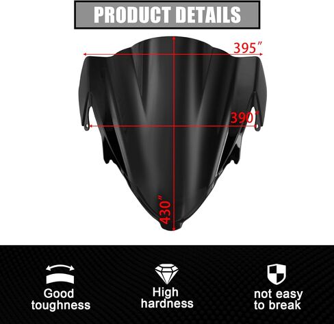 PSLER Motorcycle Windshield for Hayabusa GSXR1300 2021 2022, Hayabusa Windscreen Screen Faring Front Fairing Deflector for GSXR 1300 GSX-R GSX-R1300 2021 2022(Black) in Saudi Arabia
