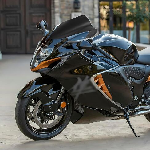 PSLER Motorcycle Windshield for Hayabusa GSXR1300 2021 2022, Hayabusa Windscreen Screen Faring Front Fairing Deflector for GSXR 1300 GSX-R GSX-R1300 2021 2022(Black) in Saudi Arabia