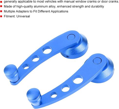 Window Cranks, Universal Window Winder Glass Cranks Aluminum Alloy Riser Handle Car Refitting (Blue) in Saudi Arabia