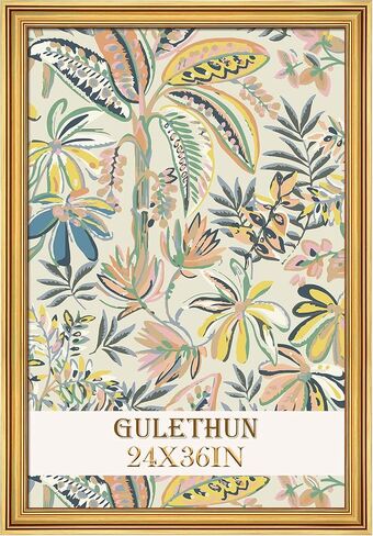 إطار Gulethun 24x36 ، إطارات صور التصميم الحديثة الانتقالية ، 24 × 36 إطار الملصقات الريفية للديكور المنزلي ، وإطارات صور عتيقة ذهبية ، وشاشة أفقية أو عمودية ، اختر الحجم واللون in Kuwait