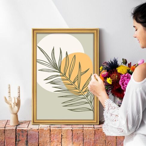 إطار Gulethun 24x36 ، إطارات صور التصميم الحديثة الانتقالية ، 24 × 36 إطار الملصقات الريفية للديكور المنزلي ، وإطارات صور عتيقة ذهبية ، وشاشة أفقية أو عمودية ، اختر الحجم واللون in Kuwait