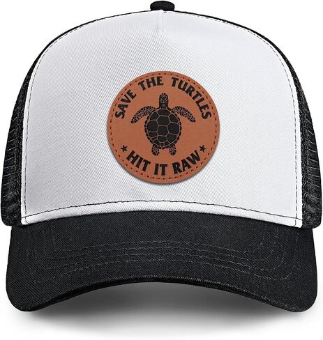 Save Turtle Patch Trucker Hat for Men Women, Fathers Day Birthday Baseball Cap in Saudi Arabia