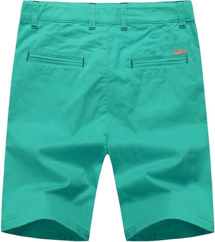 شورت للأولاد - شورت أمامي مسطح بخصر قابل للتعديل، شورت تشينو للأولاد من عمر 5 إلى 14 سنة، 6 ألوان للاختيار من بينها in Kuwait