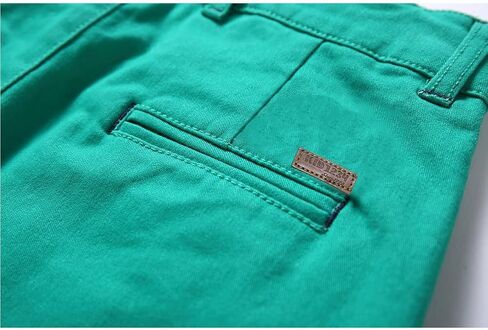 شورت للأولاد - شورت أمامي مسطح بخصر قابل للتعديل، شورت تشينو للأولاد من عمر 5 إلى 14 سنة، 6 ألوان للاختيار من بينها in Kuwait