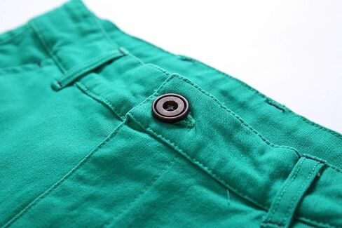 شورت للأولاد - شورت أمامي مسطح بخصر قابل للتعديل، شورت تشينو للأولاد من عمر 5 إلى 14 سنة، 6 ألوان للاختيار من بينها in Kuwait