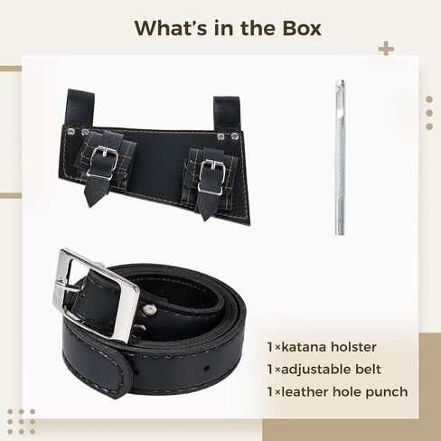 Medieval Sword Frog Holster with Belt, Adjustable Pu Leather Scabbard for Katana and Rapier in Saudi Arabia