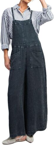 Easel Washed Cotton Jumpsuit in Kuwait