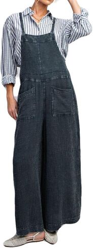 Easel Washed Cotton Jumpsuit in Kuwait