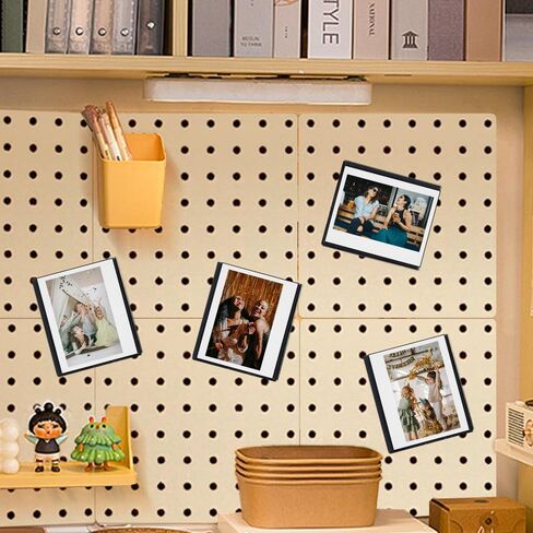 Magnetic Picture Frame Refrigerator Magnets for Polaroid 600 and Fujifilm Instax Wide 300 Film, for Metal Fridge Cabinet Lockers, 5 Pieces. (White) in Kuwait