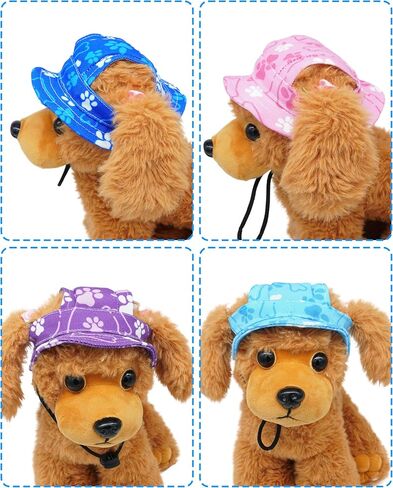 Pet Show Dog Baseball Cap Paw Print Dog Fors for Small Caggy Cats Hatproof Pet Sun Hats مع فتحات الأذن القابلة للتعديل in Saudi Arabia