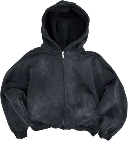 SOLY HUX Men's Vintage Full Zip Hoodie Long Sleeve Hooded Lightweight Sweatshirts Casual Fall Jacket in Saudi Arabia