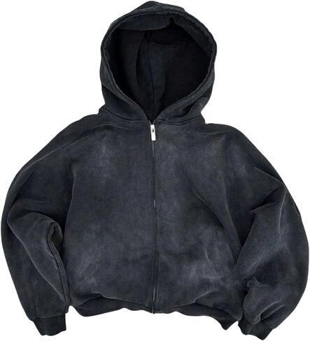 SOLY HUX Men's Vintage Full Zip Hoodie Long Sleeve Hooded Lightweight Sweatshirts Casual Fall Jacket in Saudi Arabia