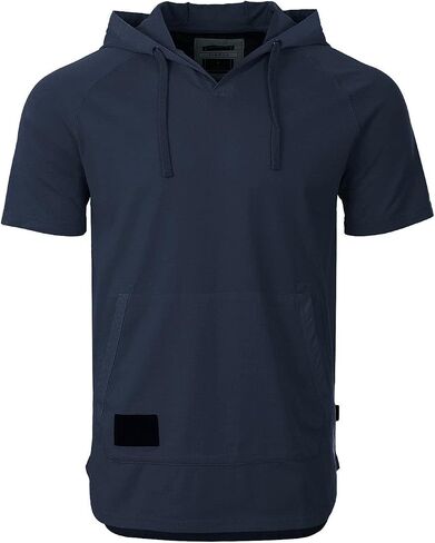 ZIMEGO Slim Fit Mens Short Sleeve Hoodie - Garment Pigment Dye Casual Hood Shirt for Men in Kuwait