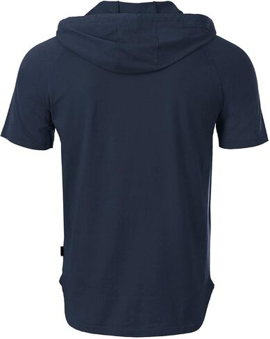 ZIMEGO Slim Fit Mens Short Sleeve Hoodie - Garment Pigment Dye Casual Hood Shirt for Men in Kuwait