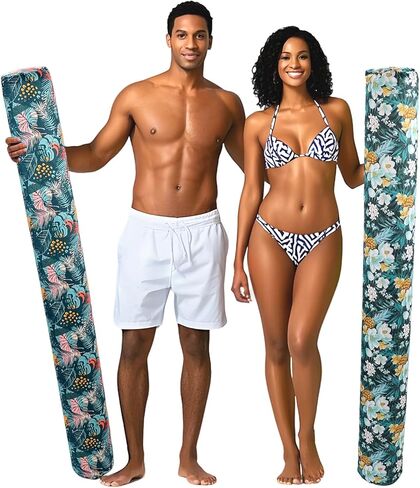 Inflatable Swim Pool Noodles, 2 Pack Inflatable Jumbo Pool Noodles Floats, 56 Inch x 6.5 Inch Pool Floats for Adults, Pool Floats Toys for Swimming Pool, Beach & Lake in Kuwait