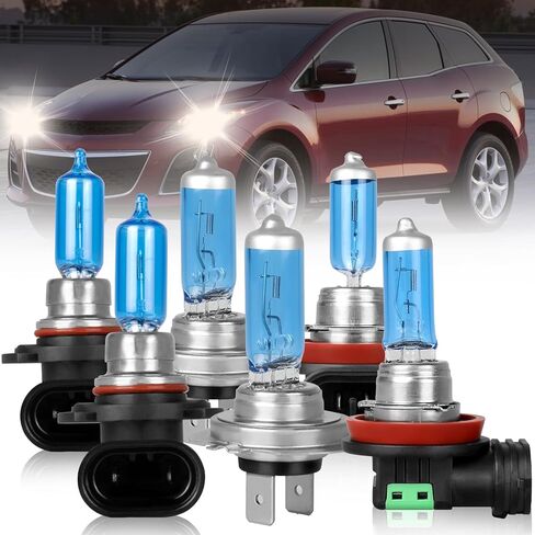 For Mitsubishi Outlander 2014-2020 Halogen Light Bulbs, 9005 HB3 High Beam+H7 Low Beam Headlight Bulbs Front Light, Super Bright Headlight Replacement Bulbs, Plug and Play, 4PCS in Kuwait