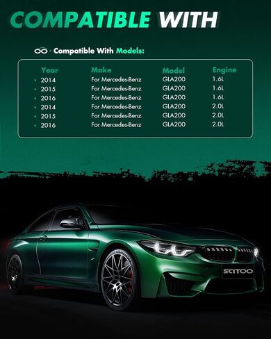 SCITOO مجموعة من 4 ملفات تشغيل محرك السيارات لاستبدال مرسيدس بنز GLA200 2014 2015 2016 1.6L 2.0L استبدال UF744 in Saudi Arabia