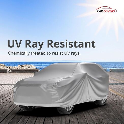 CARCOVERS WEATHPROINGER COVER SUV وضمان متوافق مع Land Rover 1994-1997 Defender 90 2 Door- Outdoor Cover Cover Cable Lock Excalsions أفضل من مقاومة المياه in Kuwait