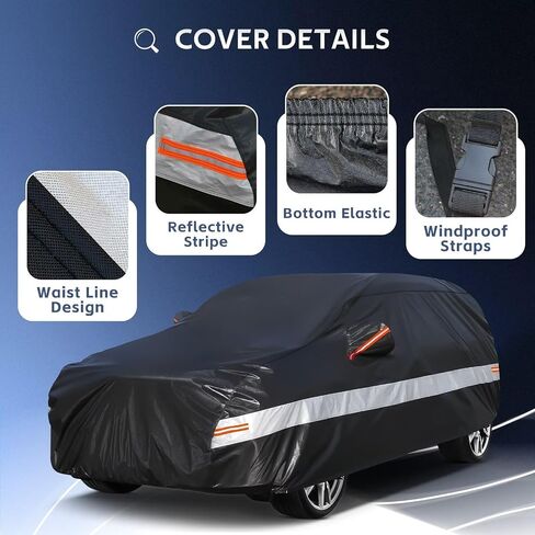 SUV Car Cover Custom Fit Kia NIRO 2016-2025, 100% Waterproof Breathable Outdoor Car Covers, Sun Rain Dust Snow Protection. (Ships from US Warehouse, Arrive Within 3-7 Days) in Kuwait