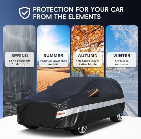 SUV Car Cover Custom Fit Kia NIRO 2016-2025, 100% Waterproof Breathable Outdoor Car Covers, Sun Rain Dust Snow Protection. (Ships from US Warehouse, Arrive Within 3-7 Days) in Kuwait