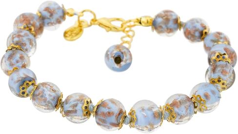 كوب من البندقية Murano Glass Sommerso Bracelet - Periwinkle in Saudi Arabia