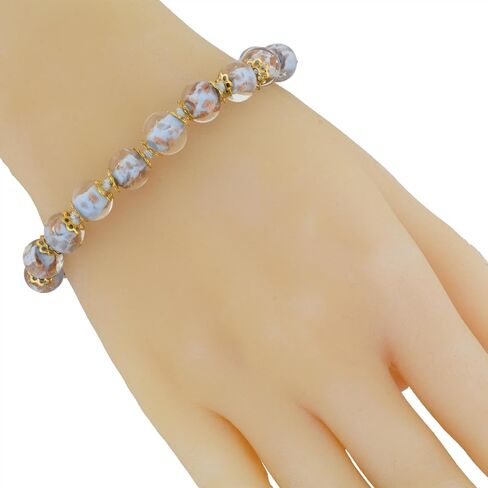كوب من البندقية Murano Glass Sommerso Bracelet - Periwinkle in Saudi Arabia