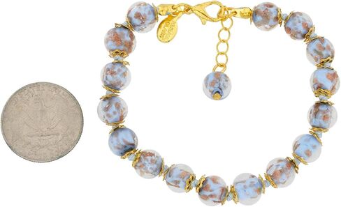 كوب من البندقية Murano Glass Sommerso Bracelet - Periwinkle in Saudi Arabia