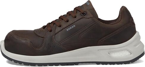 Men's Leather Comp Toe Work Shoe Lightweight Durable Comfortable Ergonomic EH Slip Resistant Safety Footwear for Warehouse & Manufacturing in Saudi Arabia