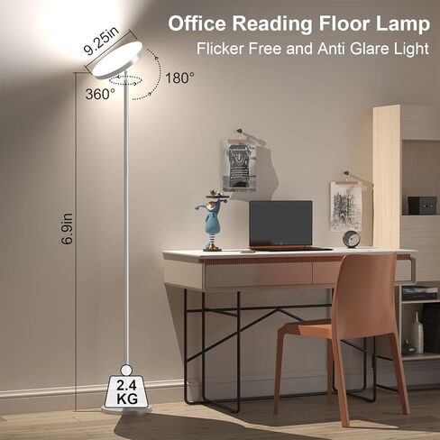 Keepsmile Double Side Lighting Led Floor Lamp with Remote Smart App 36W/2600LM Bright Tall Standing RGB Floor Lamp Angle Multicolor Dimmable Modern Floor Lamps for Livingroom Bedroom Office in Kuwait
