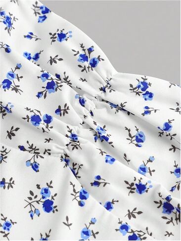 Verdusa Girl's Boho Floral Tiered Tiered Dresses Frustes Cap Cap Cap Sleeve Summer Flady Dression in Kuwait