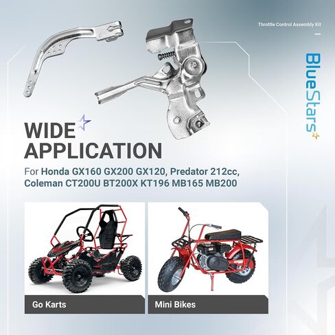مجموعة مجموعة مجموعة Bluestars Throttle Control - متوافقة مع Honda GX160 GX200 GX120 Predator 212CC Coleman Baja 196CC CT200U BT200X KT196 MB165 MB200 MINI MINI BIKE in Saudi Arabia