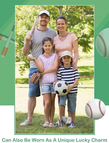 Mtlee 32 PCS Baseball Necklace Nylon Nylon Three Braded Cord ، Netclace Sportball Baseball Cord Netclace for Men Sports تحت عنوان ، 18 بوصة in Saudi Arabia