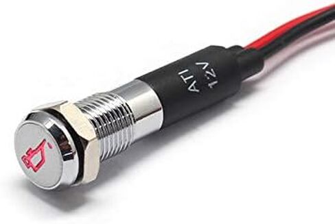 PL8MS 8mm 5/16" 12V LED Metal Signal Indicator Pilot Dash Light with Symbols (High Beam Indicator) in Kuwait