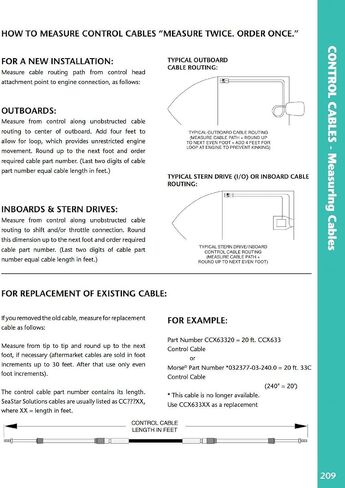 Seastar CC205XX 1979 حتى الآن ، 479 نوع OMC/Evinrude/Johnson Control Cable in Kuwait